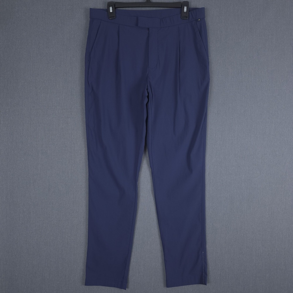 Tracksmith Rapid Transit Pants Men Large Navy Blue Wool Blend Running Activewear